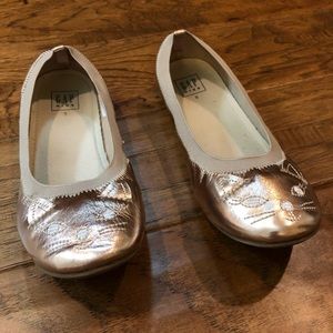 Gap Kids Rose Gold Cat Ballet Flats